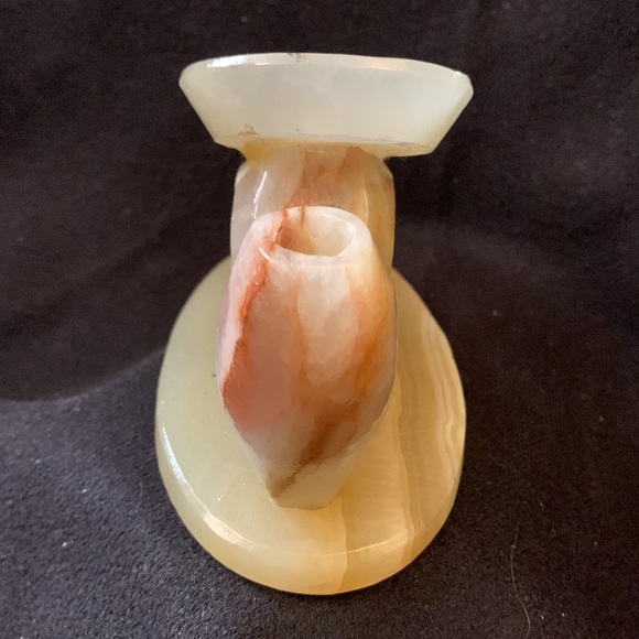 Vintage Carved Onyx Man in a Sombrero Toothpick Holder - Picture 4 of 6